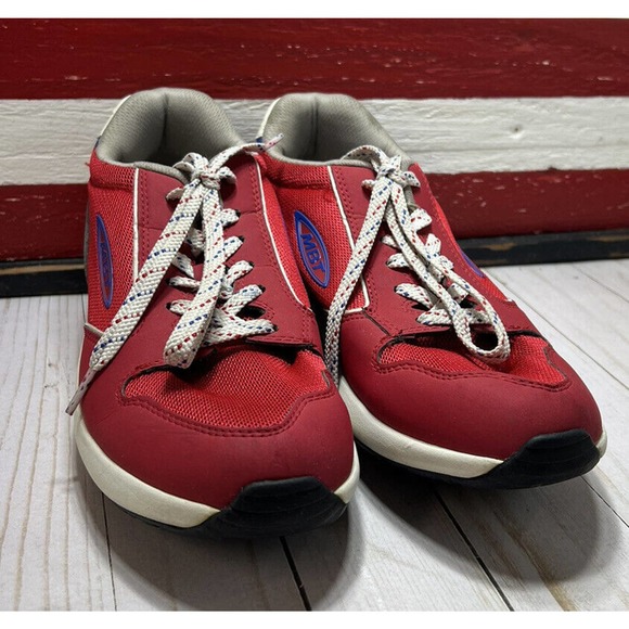 Rare MBT Women's 1997 Classic Retro Style Suede Size 9-9.5 Level 3 Rocker Red - Picture 3 of 13